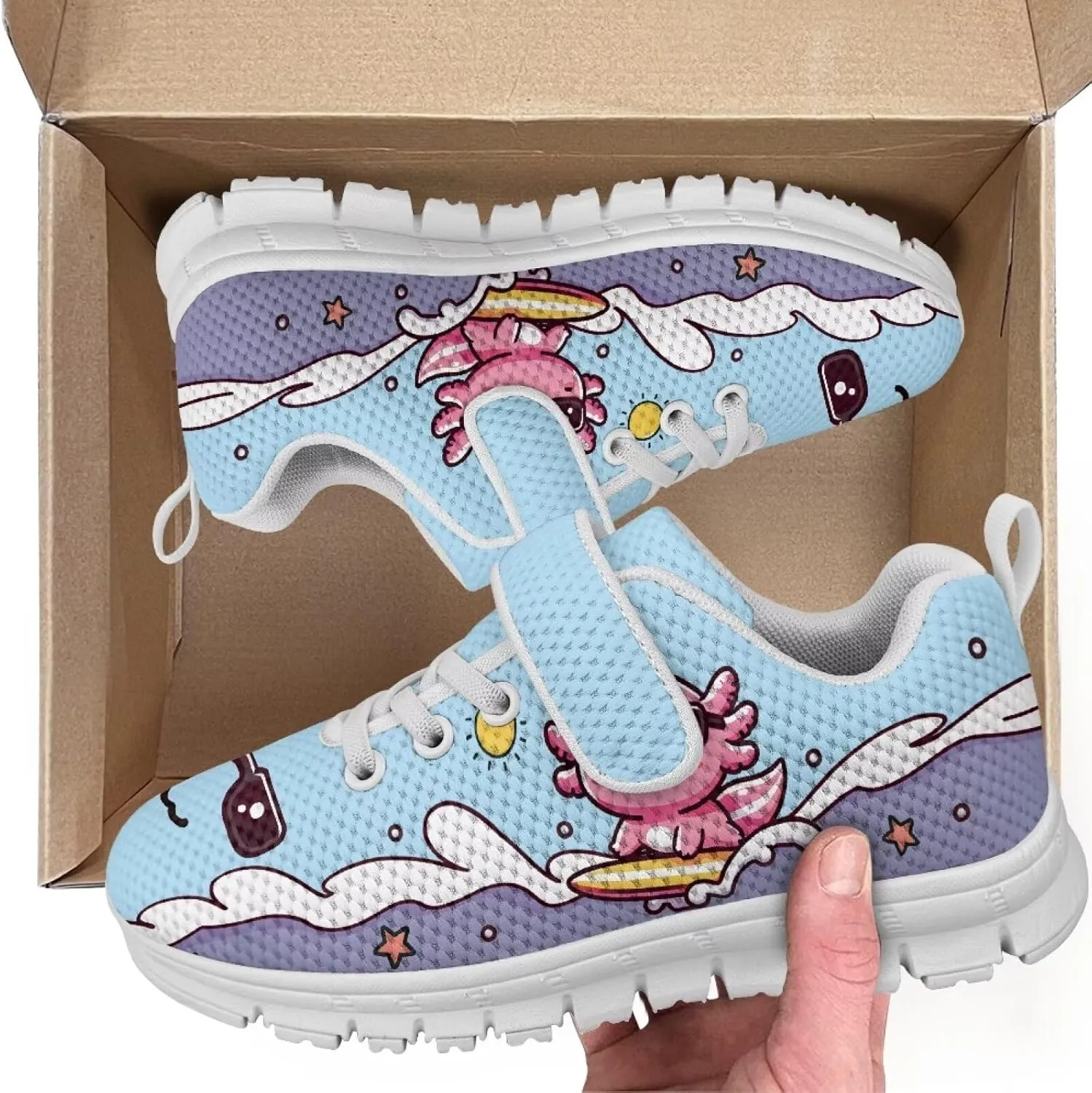YEXIATODO Boys' Girls' Shoes Lightweight Slip On Casual Running Shoes Breathable Athletic Shoes Sneakers Size 13-2.5 Kids