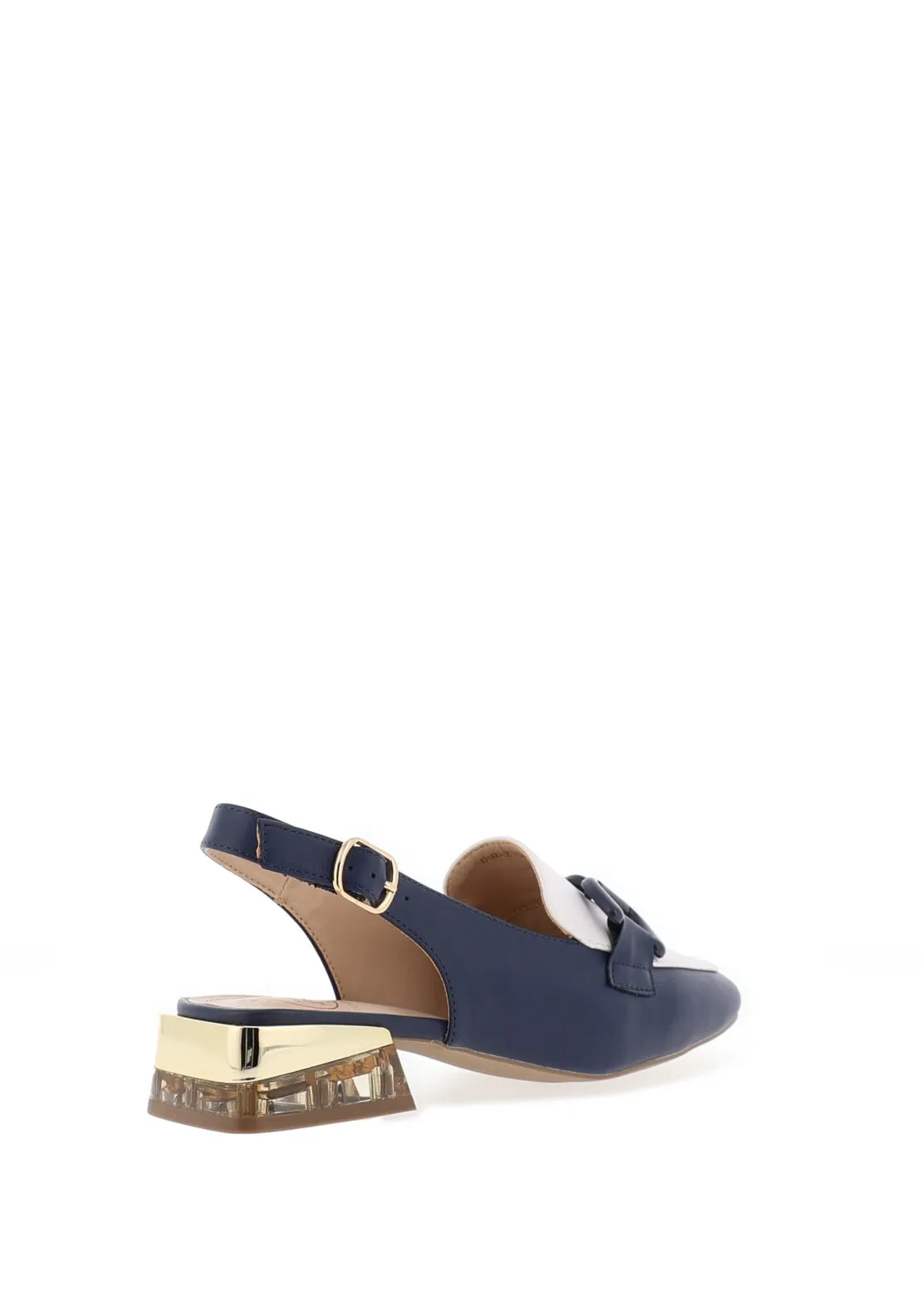 Zanni & Co. Diraz Sling Back Loafers, Cobalt Mix