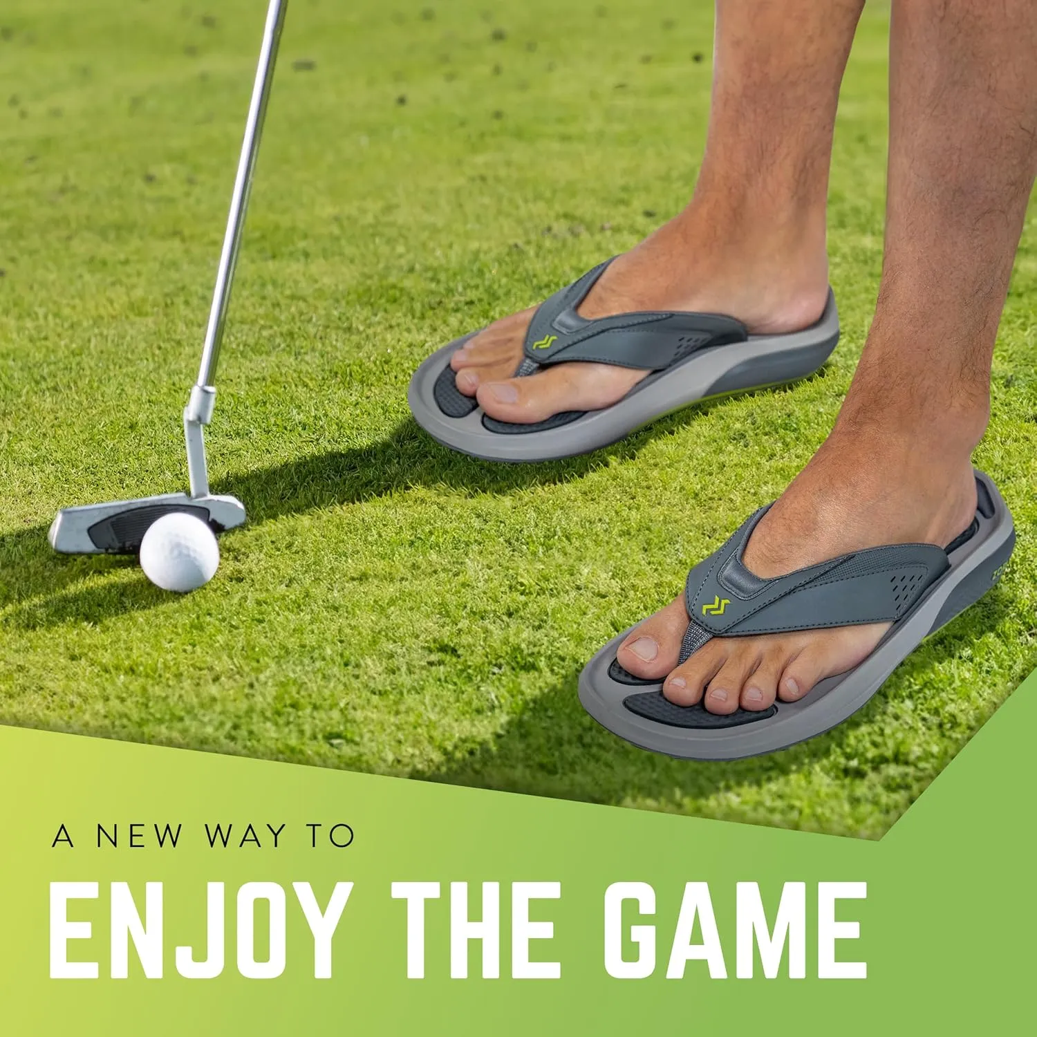 ZORIZ Zoomy Golf Sandals - Unisex Golf Flip Flops With Removable Tornado Golf Cleats - Mens and Womens Sandals for Walking, Beach, or Sports