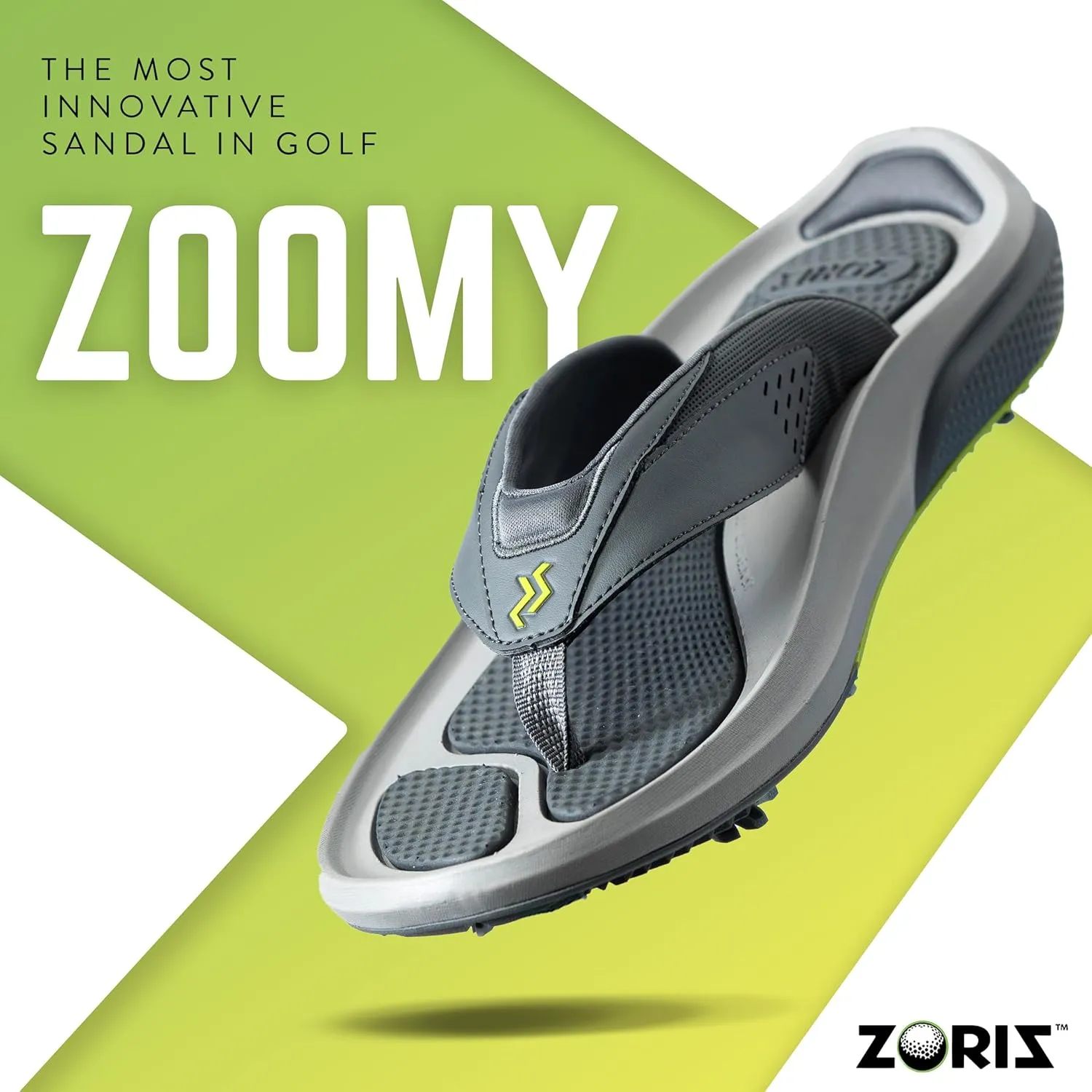 ZORIZ Zoomy Golf Sandals - Unisex Golf Flip Flops With Removable Tornado Golf Cleats - Mens and Womens Sandals for Walking, Beach, or Sports